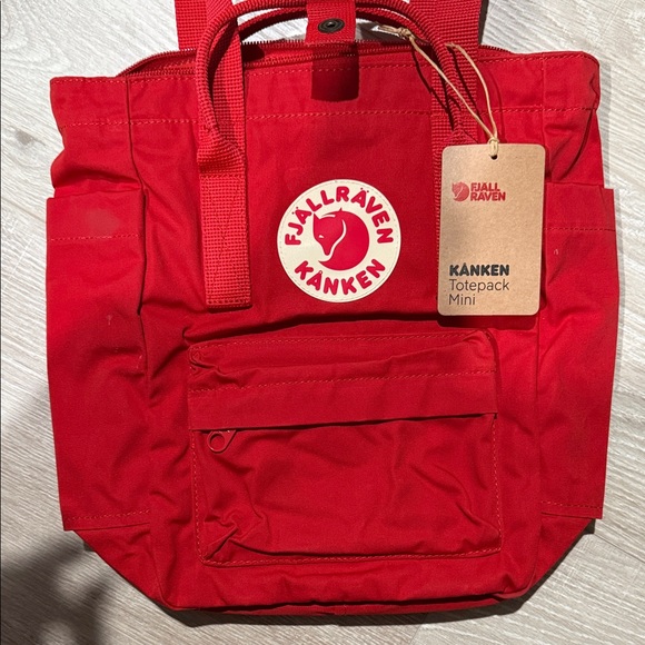 Fjallraven Kanken Mini Red Backpack - Picture 2 of 3